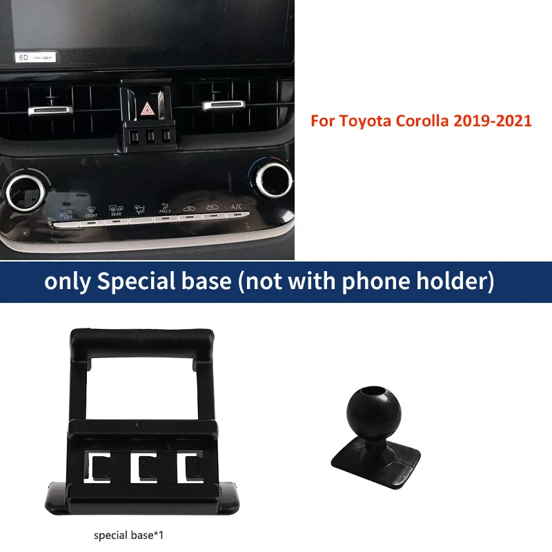 Car Mobile Phone Holder For Toyota Corolla MK12 2019-2021 Mounts Wireless Charging Dedicated Fixed Base Accessories
