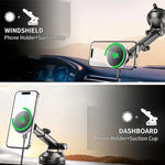 UYUXIO Car Mount Charger | 30W Magnetic Wireless Car Phone Holder for iPhone alternate view