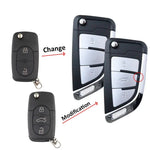 2 3 Bottons Upgrade Car Key Fob Case Shell Housing for Audi A2 A3 A4 A6 A8 TT B5 RS4 Quattr 1994 199