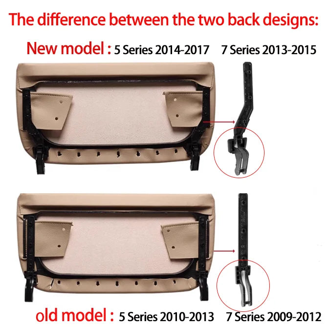 F10 F11 F01 F02 F07 Leather Car Seat Backrest Panel Storage Pocket Cover For BMW 5 7 alternate view