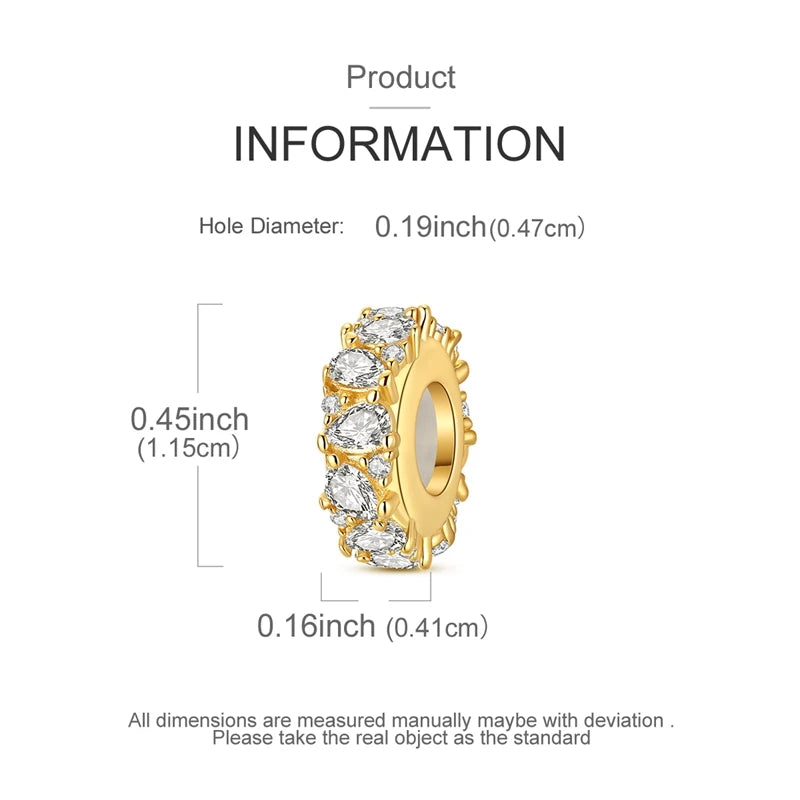 925 Sterling Silver Gold Plated Charms Bead Plane Bow Cross Cat Dangle Fit Original Brac detail view