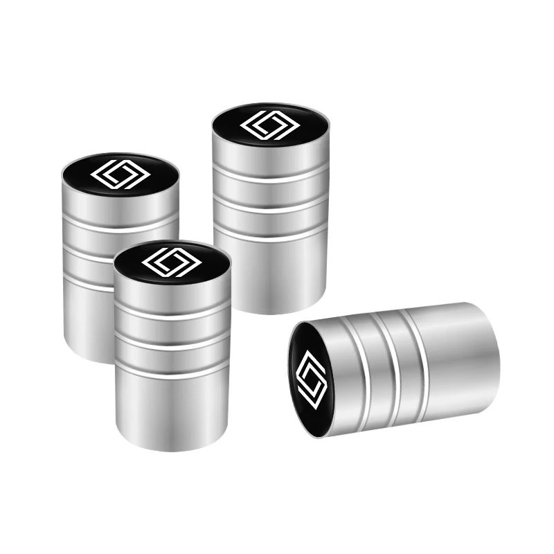 4Pcs Aluminum Alloy Tire Valve Stem Caps for Renault Models | Dust-Proof Car Tire Acc lifestyle view