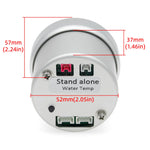 Universal 52mm 8 Color Car Gauge Set | 12V Racing Dash Meter Kit detail view