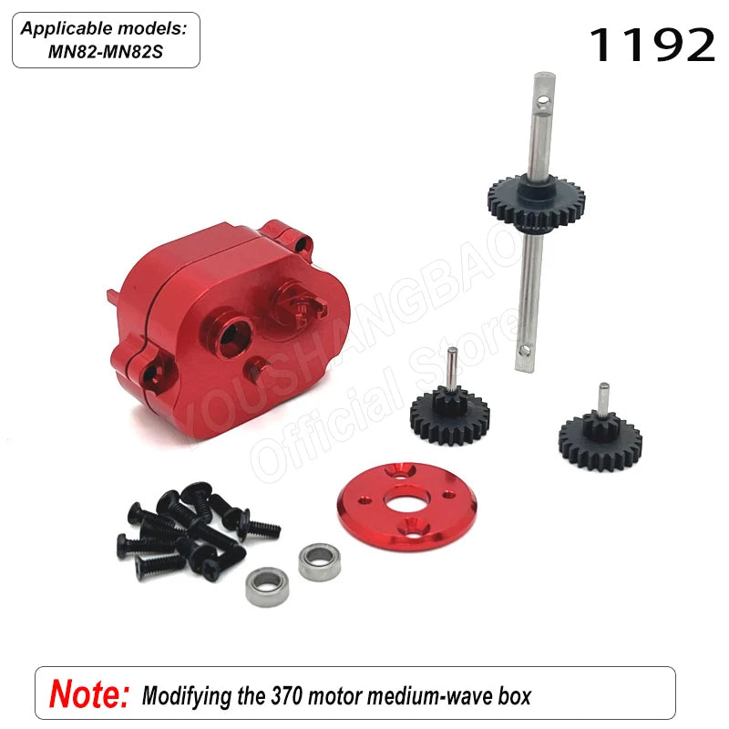 MN Series 82 82S Off-road Vehicle Parts - Metal Upgrade Accessories: Front and Rear Axles, Transmission Shaft, Tie Rods, Frame