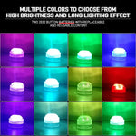Wireless Adhesive LED Atmosphere Lamp with Remote Control close-up view
