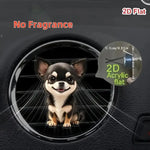Acrylic Car Vent Clip Aromatherapy Air Freshener Holder 2D Decorative Air Conditioning Vents Accessory for Vehicle Interior