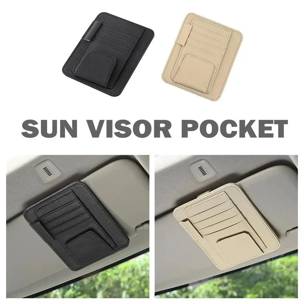 Car sun visor storage bag car glasses clip car interior supplies 12.5*15CM car business detail view