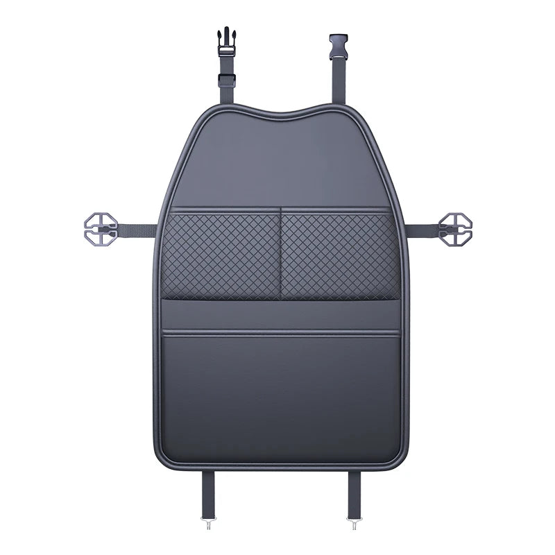 Backseat Car Organizer for Kids- Dual Pockets or Clear Tablet Window, Waterproof & Scrat detail view