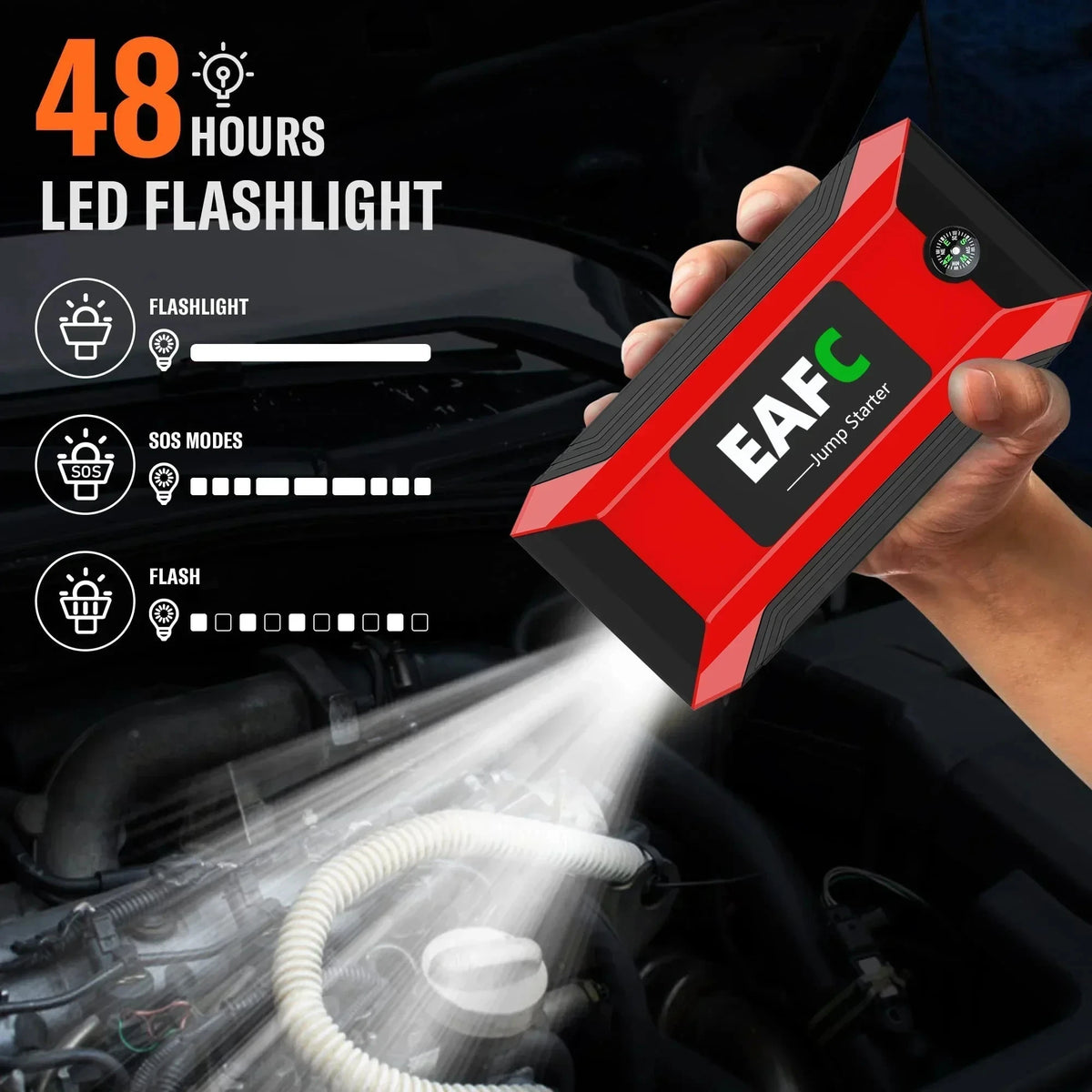 2000A /1200A/600A Car Power Bank Jump Starter Portable Emergency Starter Auto Car Battery Charger Booster 12V Starting Device