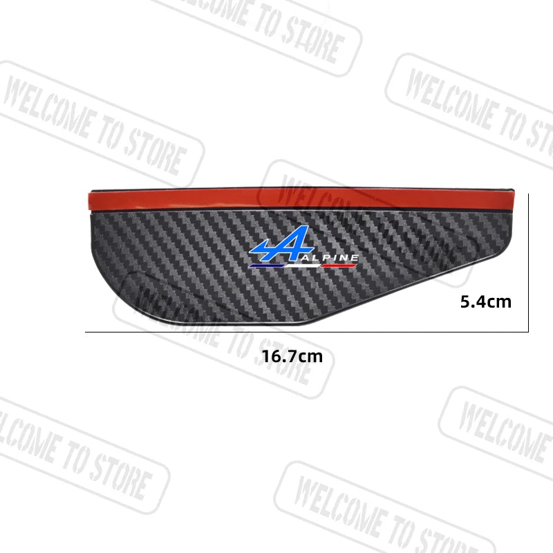 2pcs For Alpine Logo Kadjar Twingo Megane Scenic Espace Carbon Fiber Car Rearview Mir alternate view