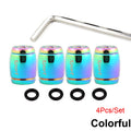 Anti Theft Tire Valve Caps with Rubber Seal | Universal Stem Covers for Car SUV Bike alternate view