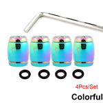 Anti Theft Tire Valve Caps with Rubber Seal | Universal Stem Covers for Car SUV Bike alternate view