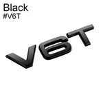 TQQTQQ Car Decal Emblem Badge V6T V8T - 3D Premium Zinc Alloy Decal Sticker Decoration C detail view