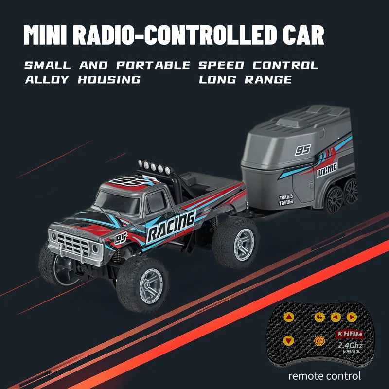 New RC Car MINI Alloy 1/64 Remote Control Car Convenient to Carry 60 Minutes of Work T close-up view
