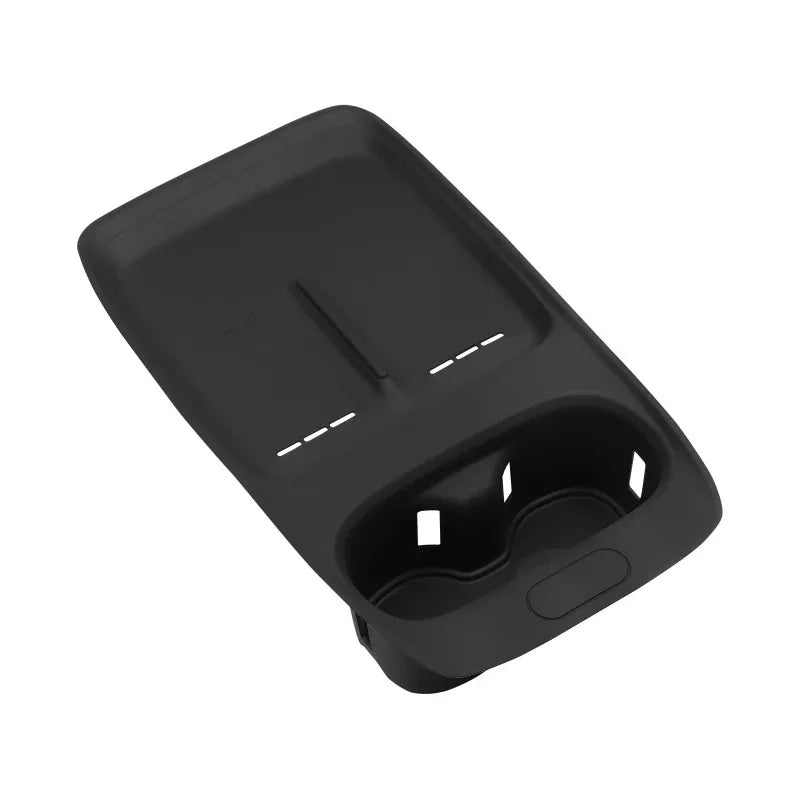 For Xpeng P7+ 2024-2026 Car Central Armrest Storage Box Wireless Charging Silicone additional angle