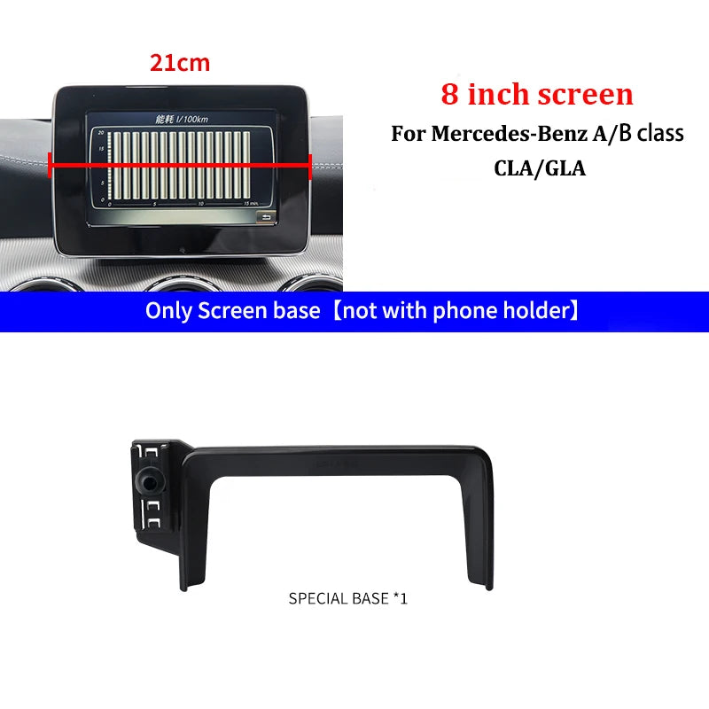 For Mercedes-Benz Car Mobile Phone Holder A B Class W242 W246 2013-2019 GLA CLA Screen Fixed Wireless Charger Cell Phone Holder