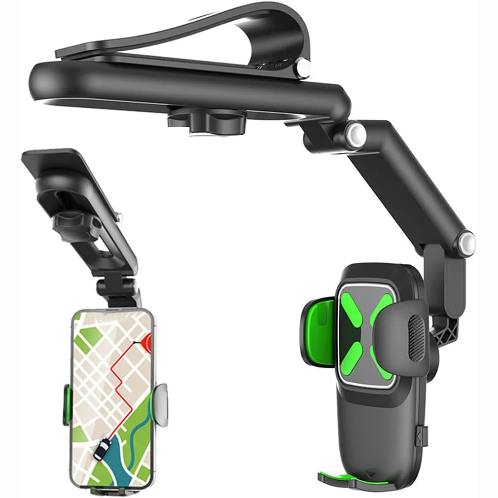 Universal Rotatable Retractable Car Phone Holder for Sun Visor Phone Mount Navigation Bracket Rearview Mirror Auto Phone Holder