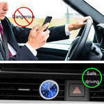 Luminous Car Clock Air Outlet Mini Quartz Clock with Clip | Auto Ornament Waterproof A close-up view