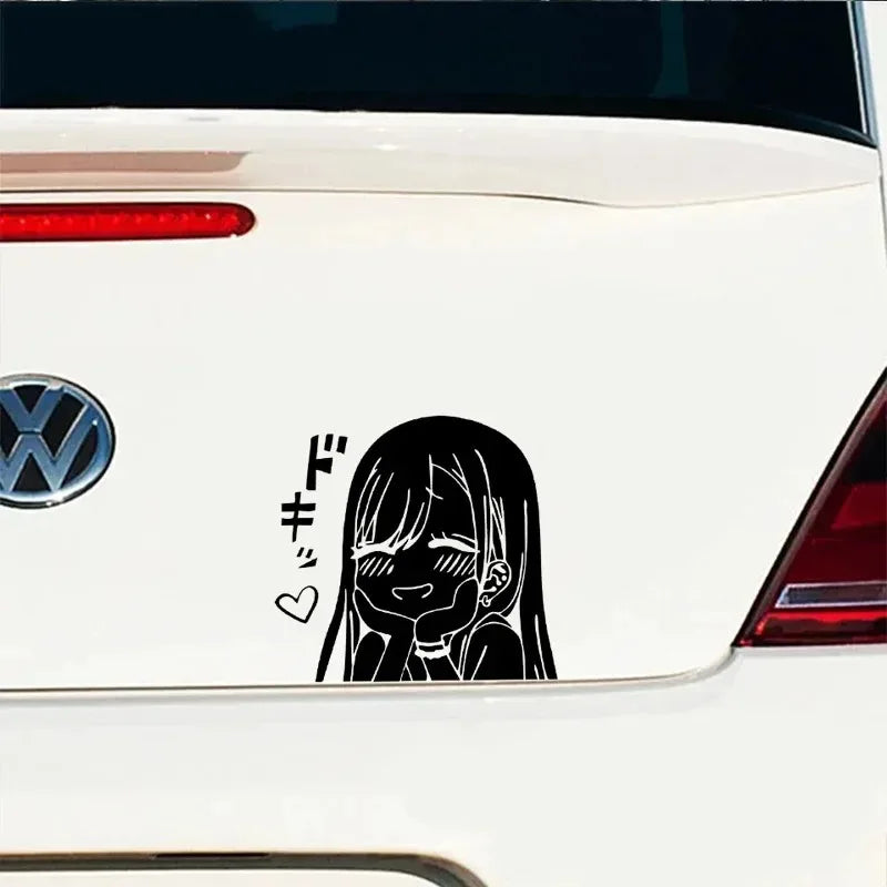 Cartoon Anime Two-Dimensional Little Girl Auto Stickers On The Car Fashion Vinyl Car Dec detail view