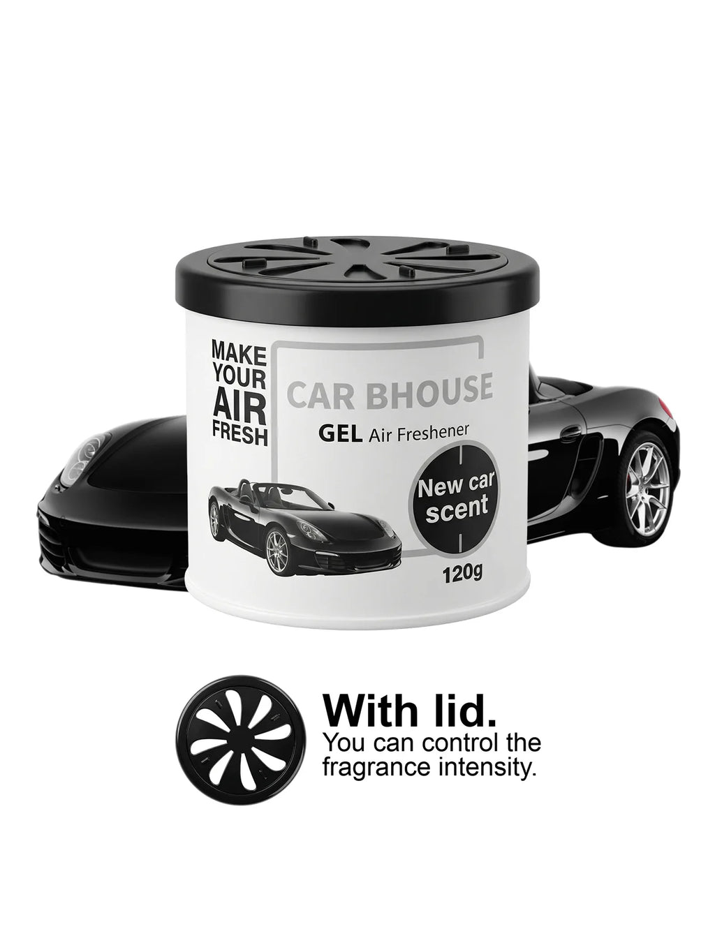 Dual-Purpose Car and Home Air Freshening Gel | 120g Long-Lasting Fruity and Floral Scent detail view