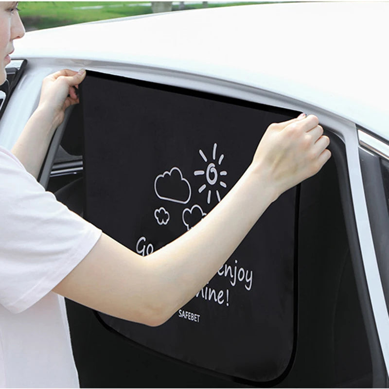 Universal Car Sun Shade Cover | UV Protect Side Window Sunshade for Kids close-up view