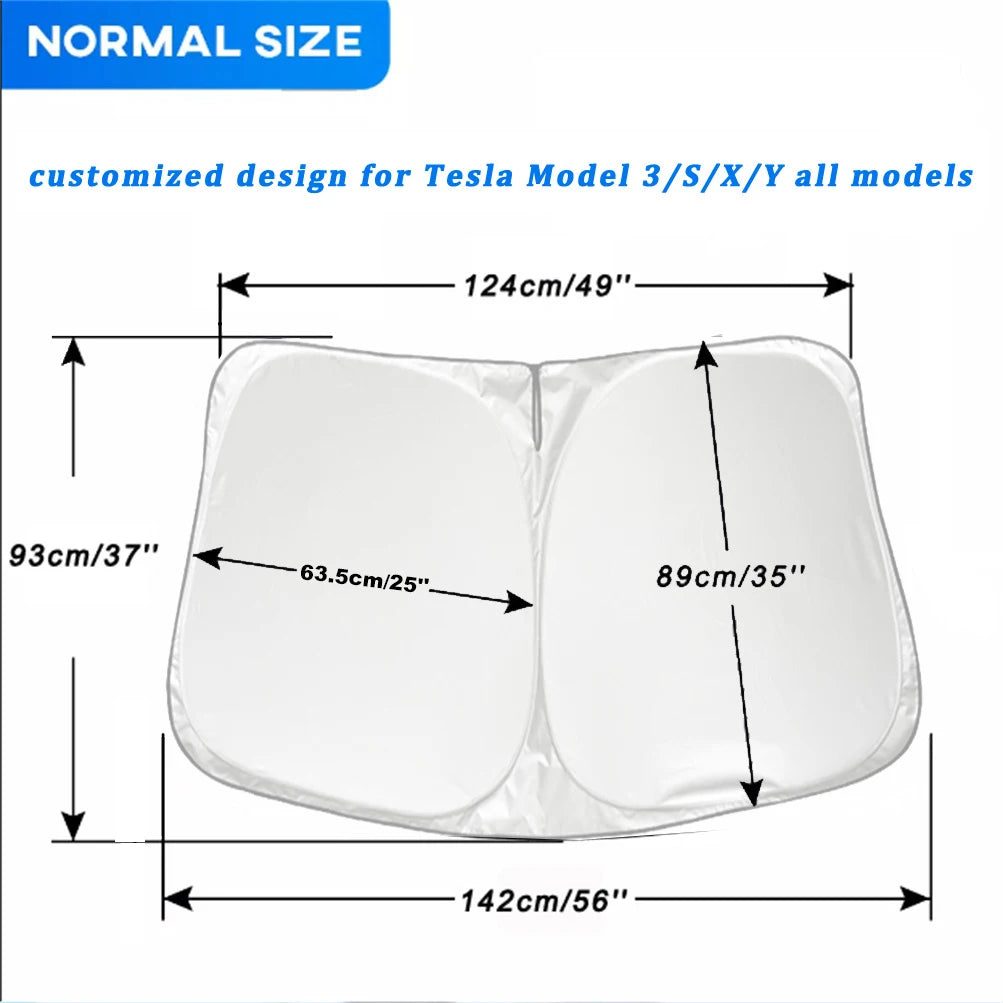 For Tesla Model 3 Y X S Car Windshield Sun Shade | UV Ray Protection Parasol lifestyle view