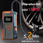 Portable Car Jump Starter with Air Pump 5000A Peak | 10.5 Bar Auto Tyre Inflator and Bat detail view