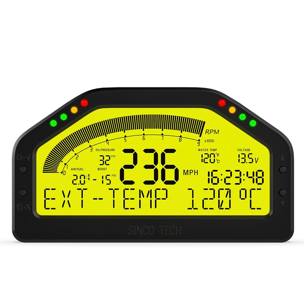 DO904 Car Tacho Dashboard Sensor KIT | Bluetooth-Compatible Race Gauge Display close-up view