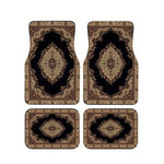 Red Bohemian Paisley Print Car Floor Mats 4Pcs Universal Anti-Slip Auto Carpet Interi alternate view