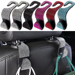 2Pcs  Car Seat Back Hook Bling Diamond Hanger Backseat Auto Back Universal Headrest  Storage Holder Car Interior Accessories