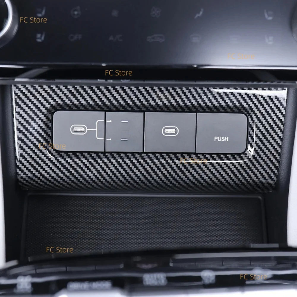 For Hyundai For Tucson NX4 2025 2026 Center Console Cover Interior Styling Style USB Port Charger Socket Frame Trim Auto Interio