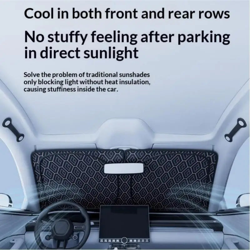 Summer Car Sunshade Front Windshield Sun Blocker Heat Insulation Sun Protection Board lifestyle view