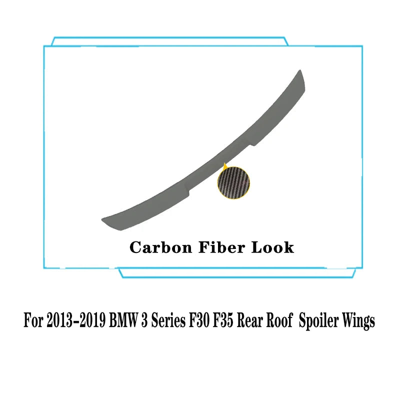 For 2013-2019 BMW 3 Series F30 F35 F80 320i 325i 330i Rear Window Roof Spoiler Wings Black Carbon Tuning Car Styling Accessories