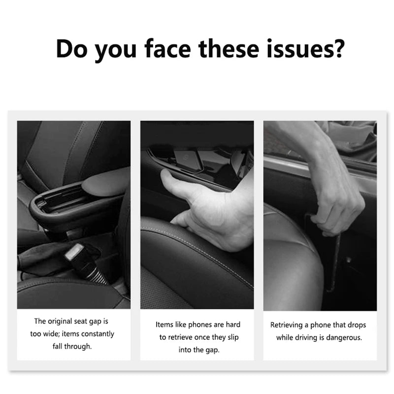Car Seat Gap Filler Trim 2pcs detail view