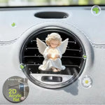 Angel Car Air Vent Clip with Heart Design 2D Flat Acrylic Fragrance Diffuser for Most Vehicles No Battery Needed Valentine Gift