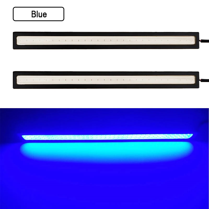 1 PCS Super Bright 17CM LED COB Fog Bulb Car DRL LED Strip Daytime Running Light bar lifestyle view