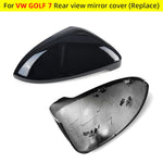 Rear View Mirror Cover Original car replacement For VW Golf 7 MK7 7.5 GTI For Touran 2012-2020 Bright Black Mirror Case Car Acce