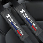 2pcs Carbon fiber Car Seat belt Cover Protective Pad for Peugeot 307 206 207 308 20 additional angle
