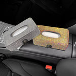 Rhinestone Genuine Leather Car Tissue Box Holder