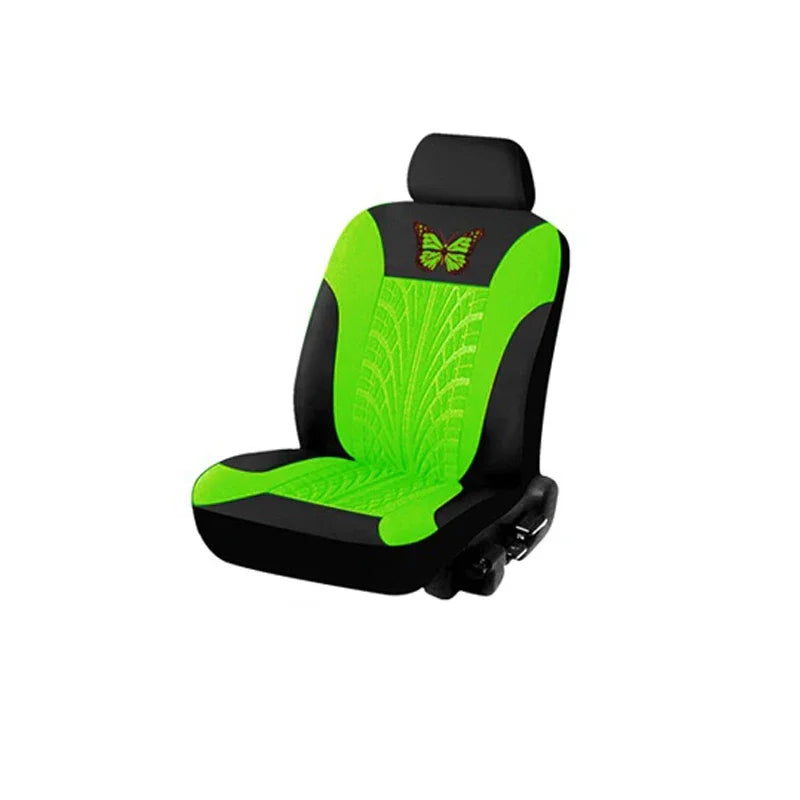Car Seat Cover Full Set, Universal Butterfly Pattern Embroidery Auto Seat Set additional angle