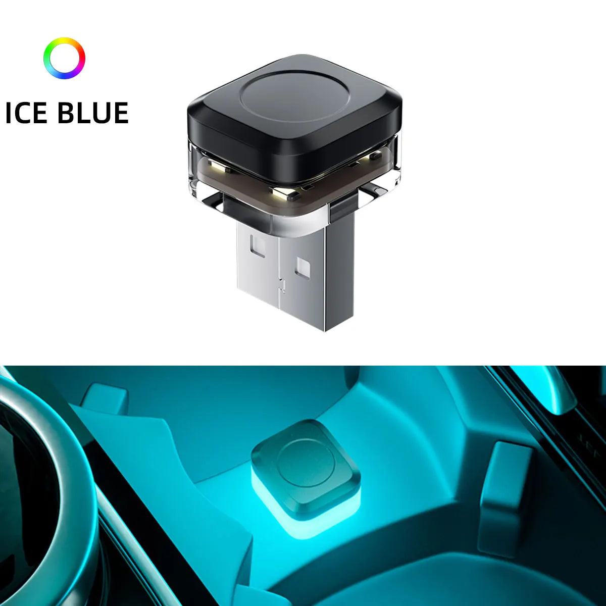 1/2X Car USB Mini LED Interior Atmosphere Light Plug Play Universal Auto LED Lighting Re detail view