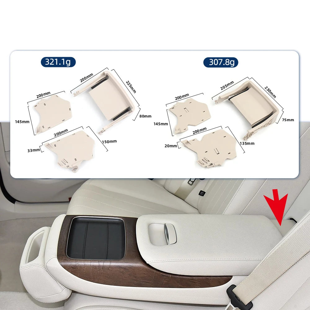 21392022073D92 Rear Armrest Box Cover Back Seat Armrest Bracket Armrest Box Cover Plate For Mercedes-Benz W213 E-Class E260 E300