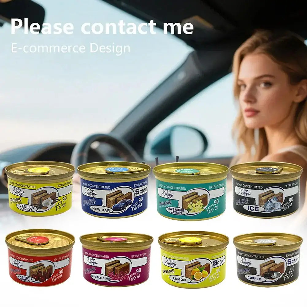 Canned Wood Block Car Air Freshener Long-Lasting Auto Aromatherapy Perfume Odor Eliminator For Home Wardrobe Deodorant Supp N7P2