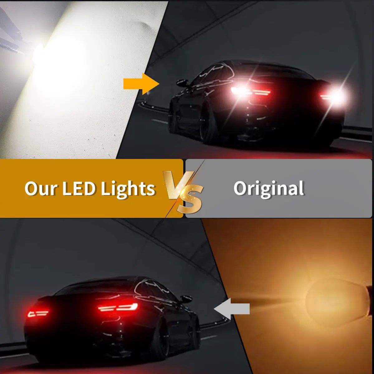10 Pcs T10 4SMD 1210 LED Car Light Blue Reading Light Set close-up view