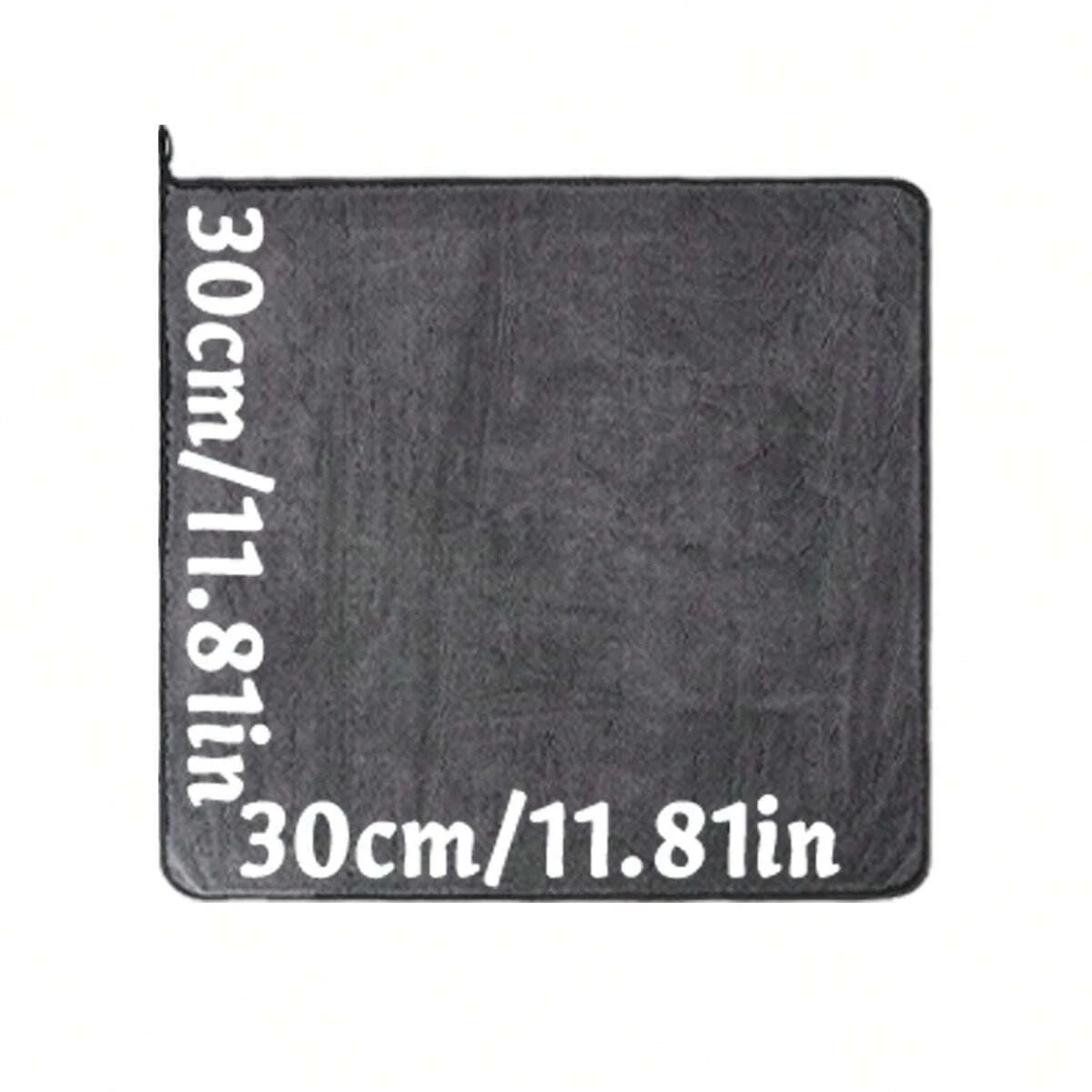 Dark Gray Microfiber Car Towel | Oversized Strong Absorbent Wash Cloth close-up view