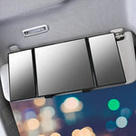 Rhinestone Crystal Car Rear View Mirror Makeup and Magnification Three-mirror Sun Visor Decor Cosmetic Mirror Auto Accessories