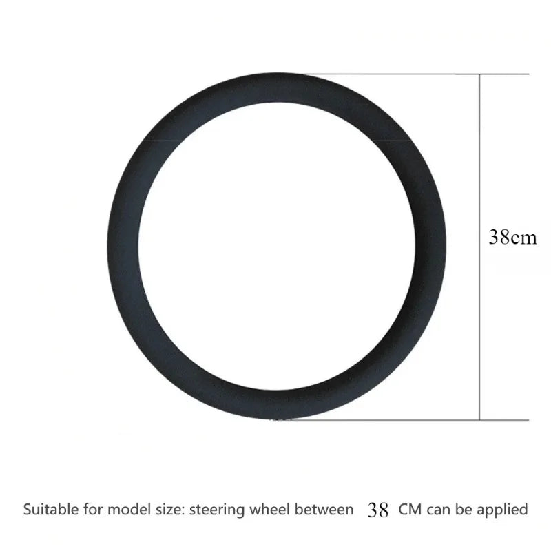 Non-Slip Silicone Steering Wheel Cover 38cm additional angle