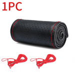 Genuine Leather Steering Wheel Cover For Car Braiding Steering Wheel Protector Covers alternate view