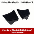 For Tesla Model 3+ Highland 2024 Rear Trunk Side ABS Storage Box with Flocking lids