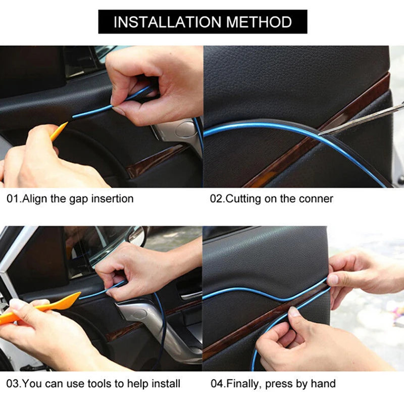 Car Interior Decor Styling Ideas 5M Orange Car Accessories Universal PVC car styling alternate view